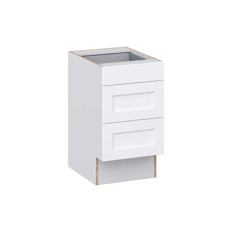 j collection shaker assembled base cabinet with metal drawer boxes|Mancos Bright White Shaker Assembled ADA Drawer .